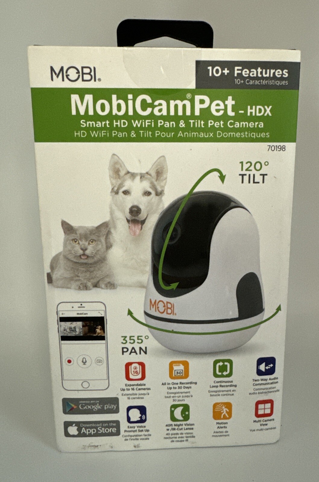 Smart HD Wifi Pan & Tilt Pet Camera   MobiCam Pet-HDX