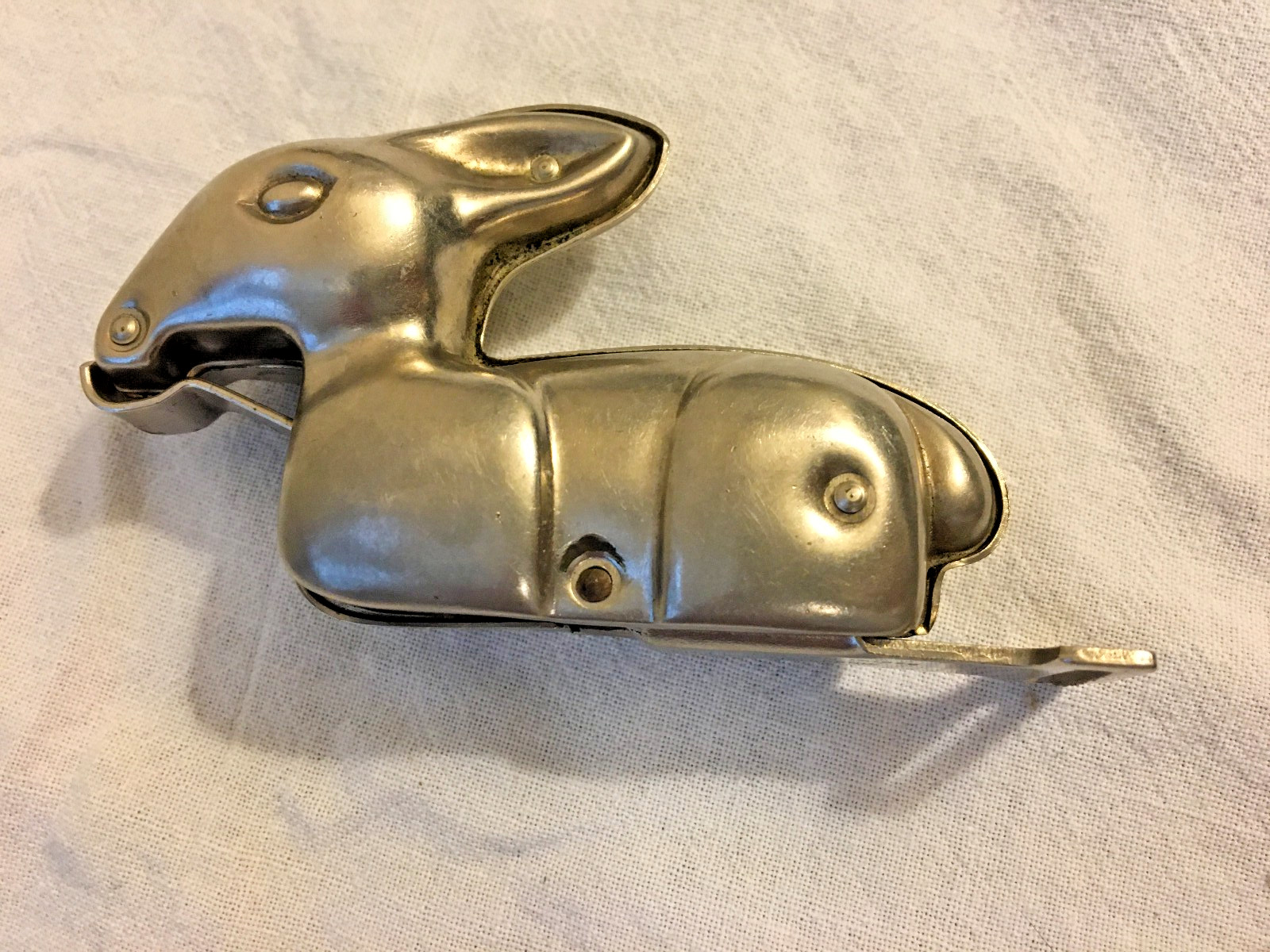 Vintage Baby Crib Blanket Clamp, Metal Rabbit 1928