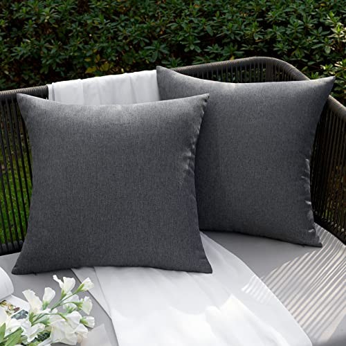  Outdoor Waterproof Pillow Covers 18x18 Inch 18" x 18" (Pack of 1) Dark Gray