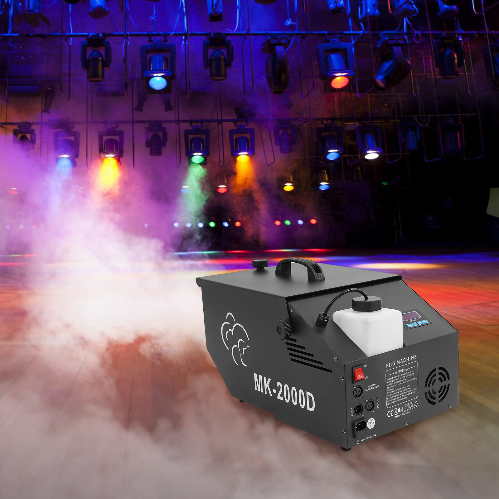 DMX Low-Lying Smoke Fog Machine 5000 LCD 1200W Remote Wedding Bar Stage Fogger