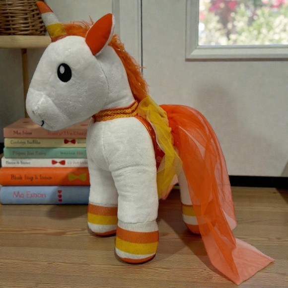 Build-A-Bear Candy Corn Unicorn Dress Outfit Halloween Fall Plush Stuffed Animal