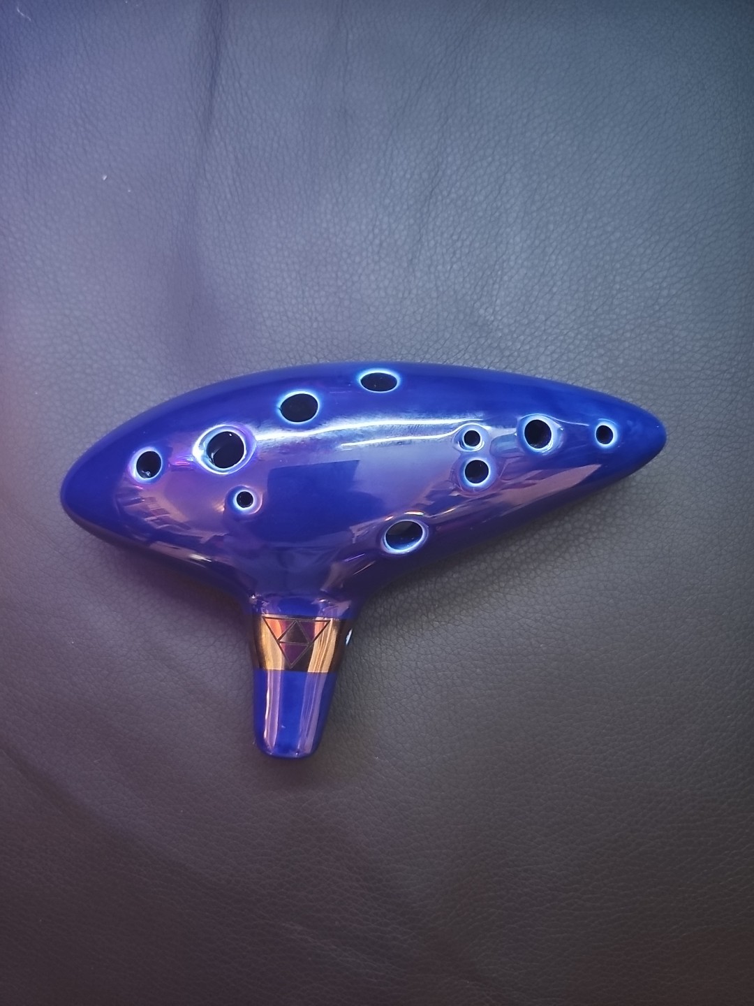 12 Hole Ocarina Ceramic Legend of Zelda Ocarina Flute Blue Instrument 