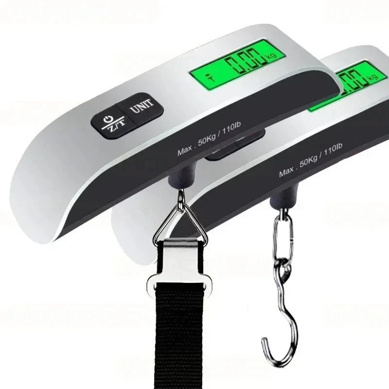 110lb 50kg Portable Travel LCD Digital Hanging Luggage Scale Electronic Weight