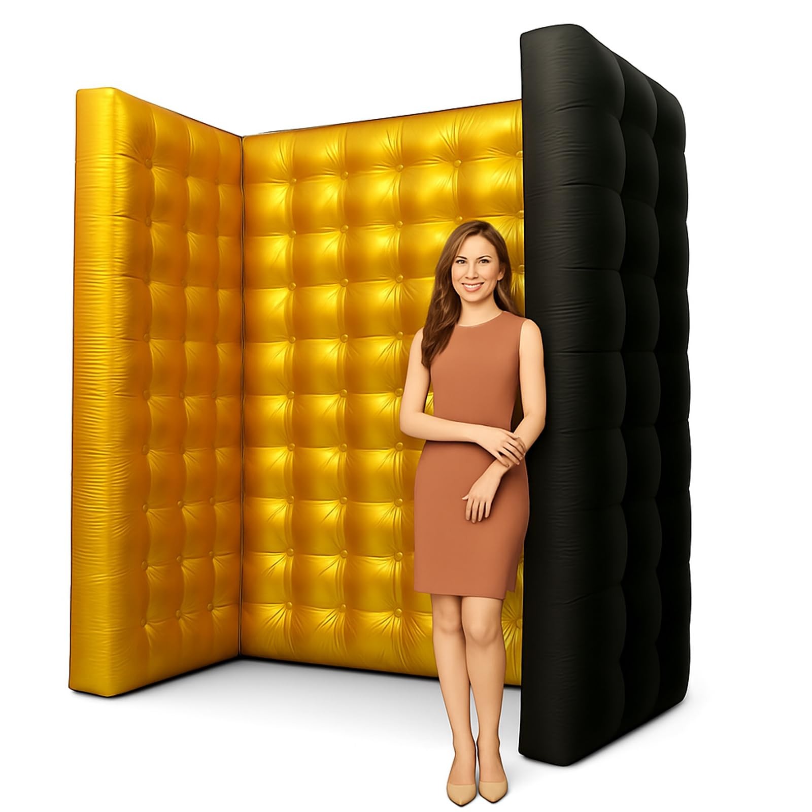 Golden New Inflatable Photo Booth Inflatable Photo Wall with Built-in Blower ...