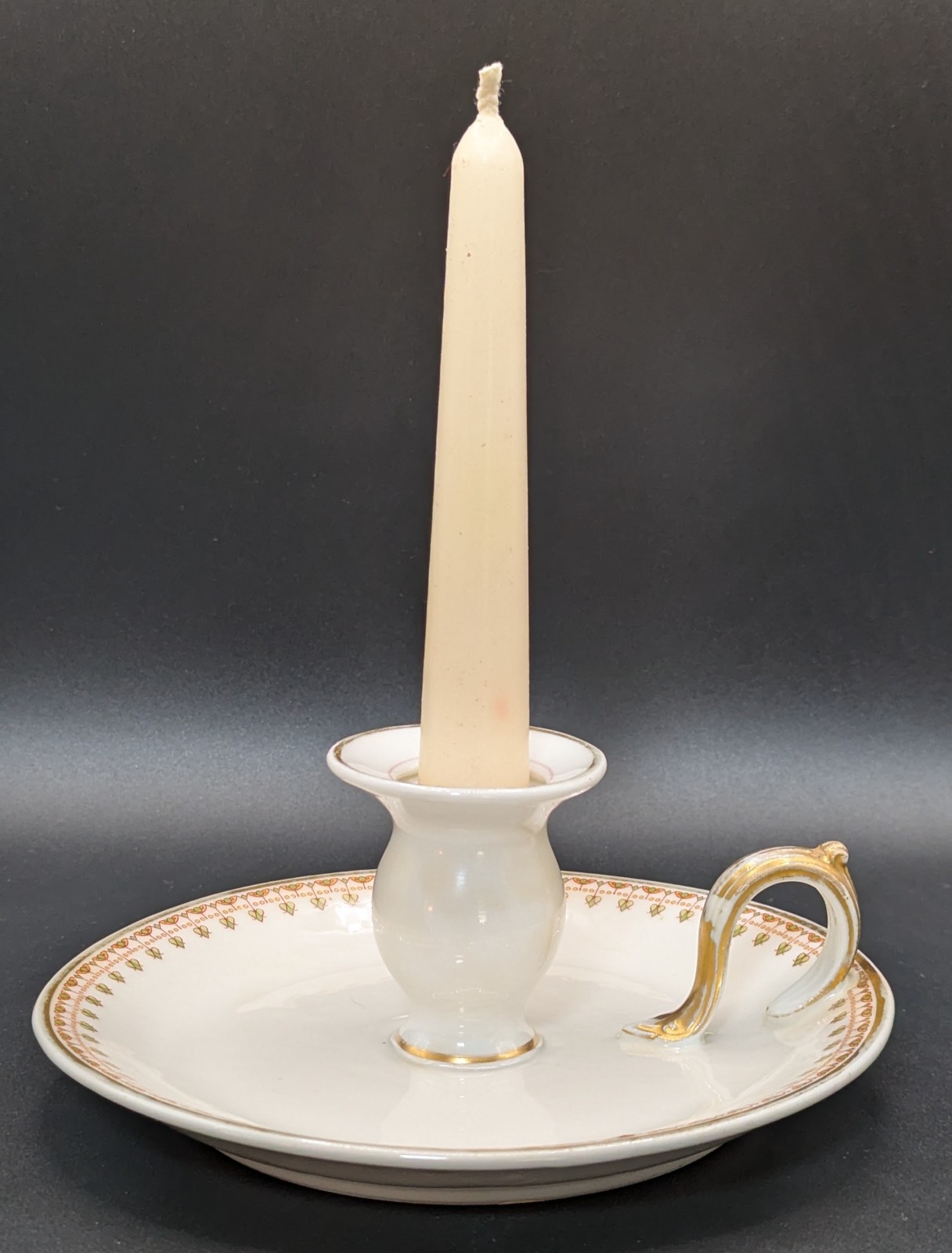 Vintage GDA Limoges Finger Candleholder Hand Painted 2 1/2"