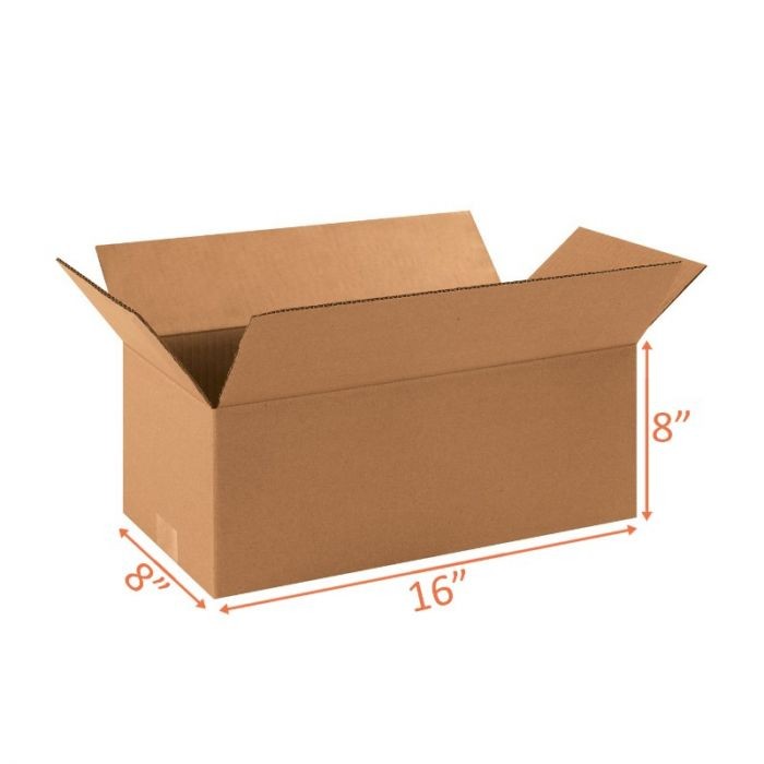 16x8x8 Shipping and Packing Box BNDL (25 Pack)