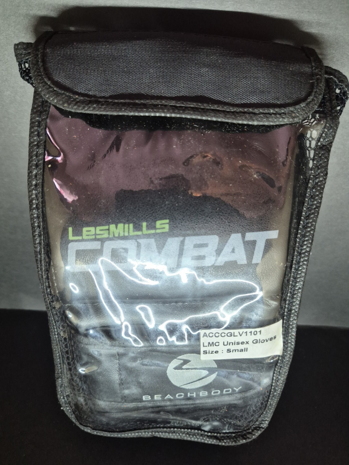 Black Beachbody Les Mills MMA Combat Gloves Adult Unisex Small