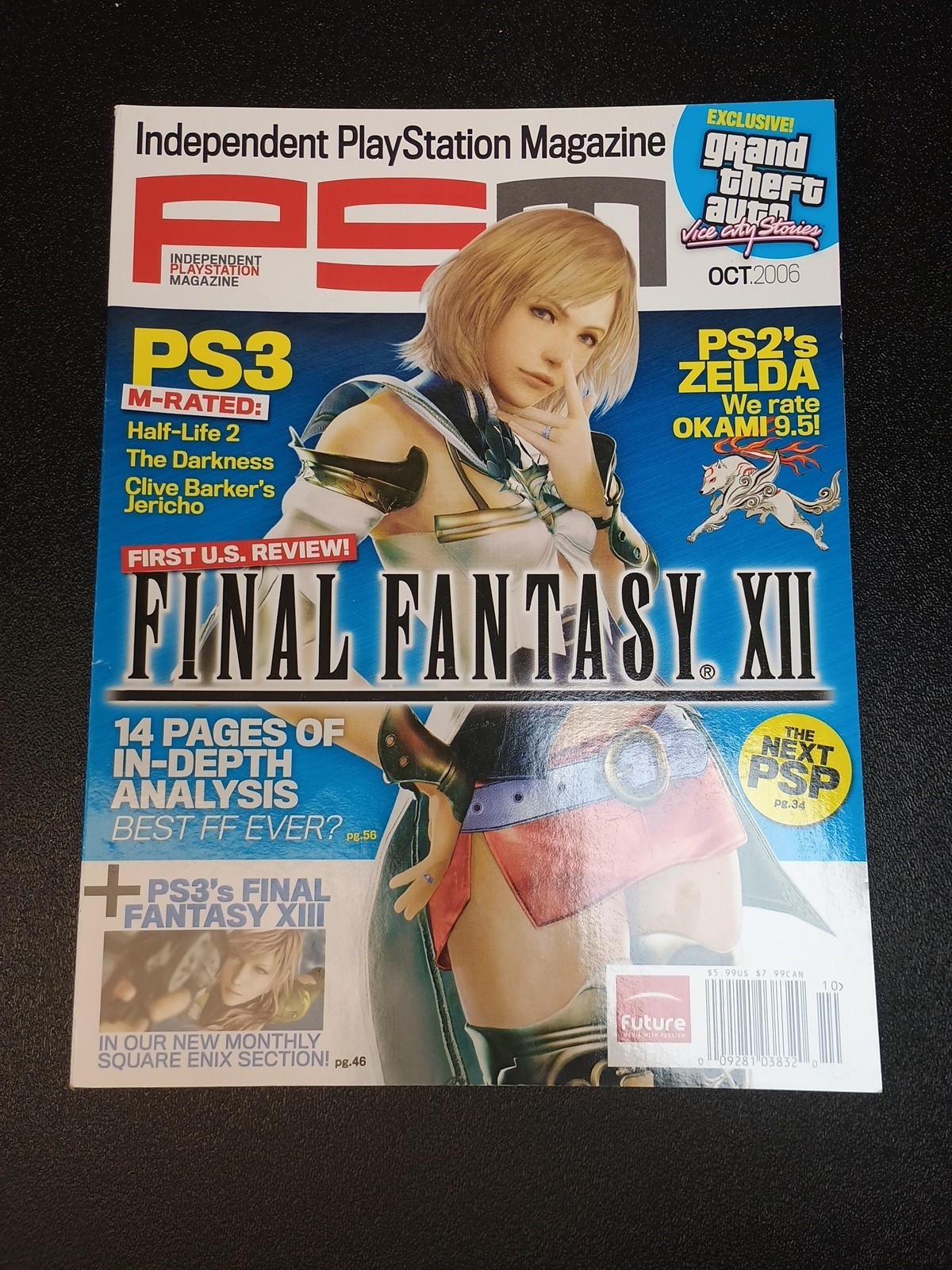 PSM Magazine October 2006 #115 Playstation Final Fantasy XII GTA Zelda Okami GTA
