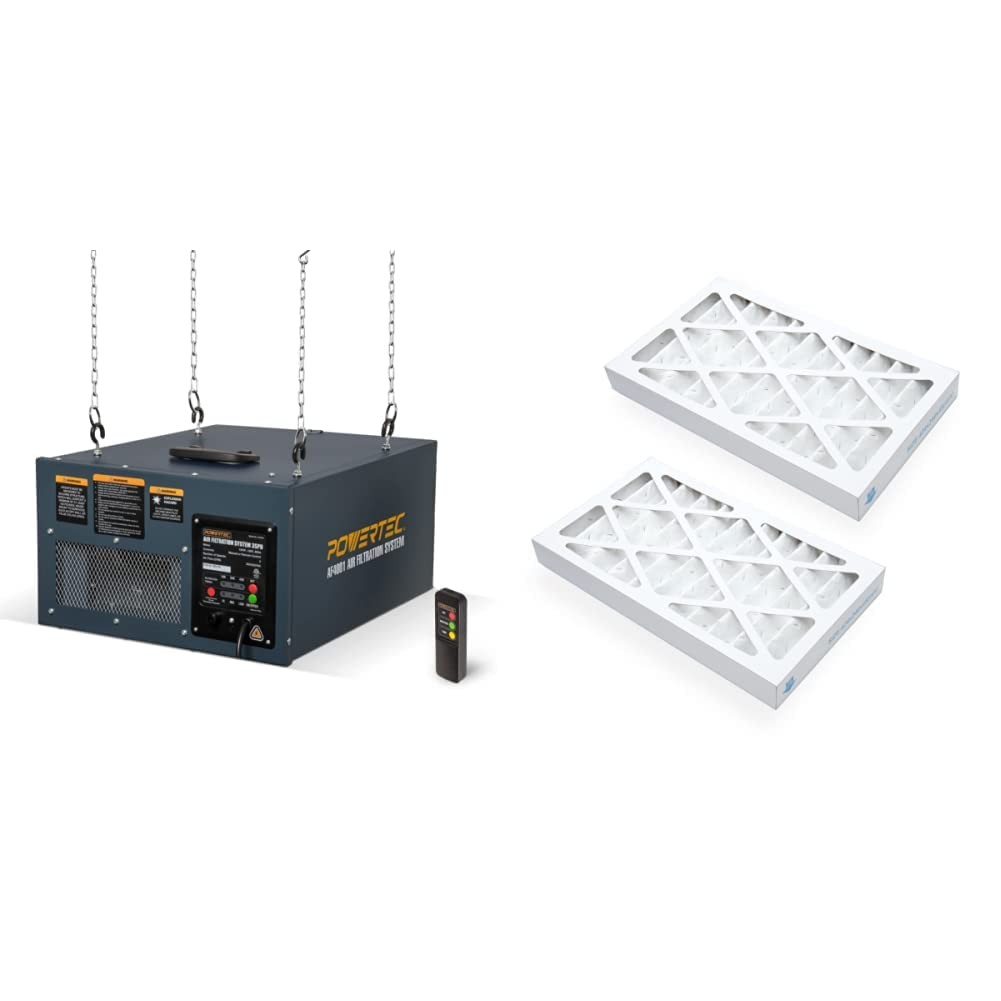 POWERTEC AF4000 Remote Controlled 3-Speed Air Filtration System (300/350/400... 