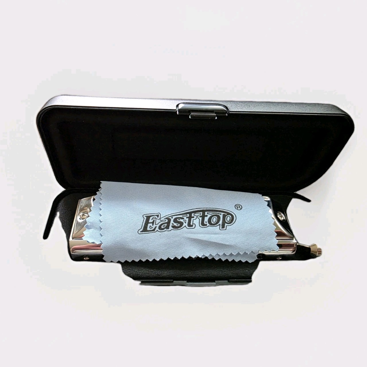 East top T10-40 Chromatic Harmonica Key Of C. W/ Case Appears  unused. Very Nice