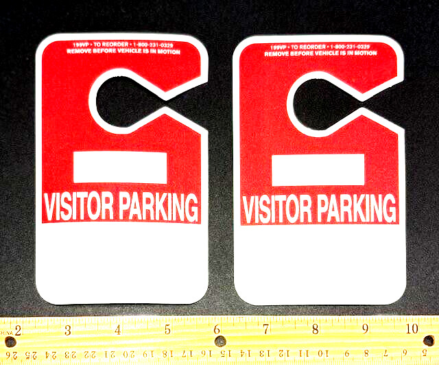 ⭐((BOGO FREE!))⭐ VISITOR PARKING PERMITS REPLACEMENT CAR MIRROR PLASTIC HANG TAG
