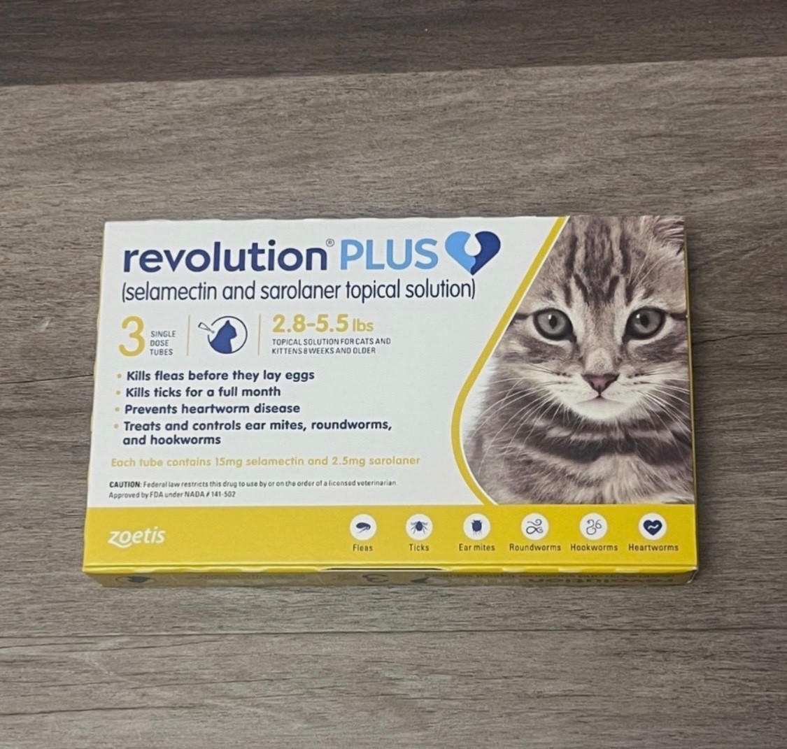 Revolution plus For Cats Topical For Small Cats - 2.8-5.6 lbs 3 month supply