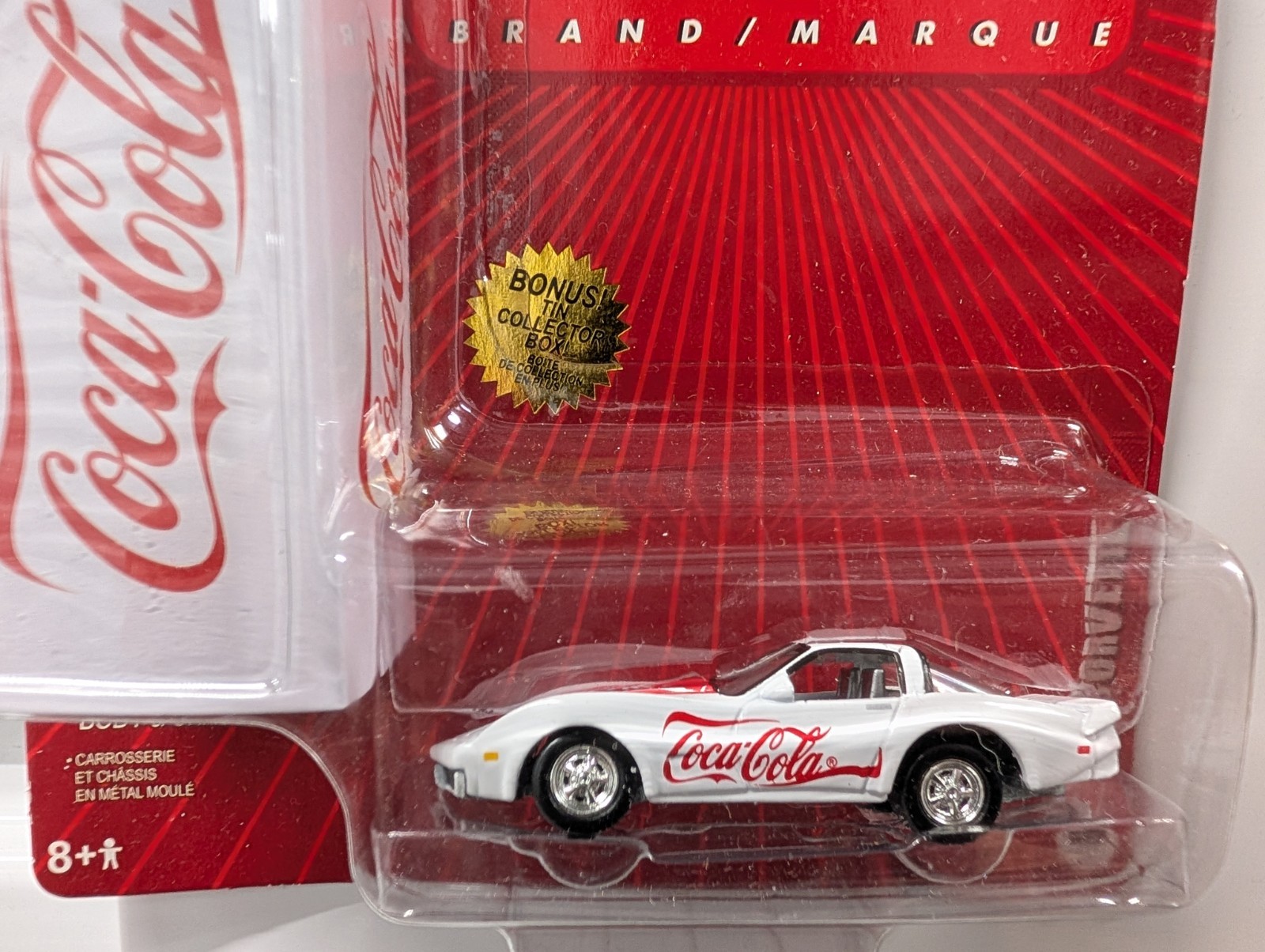 1978 Chevy Corvette - 2005 Johnny Lightning Coca-cola Tins - White, Coke