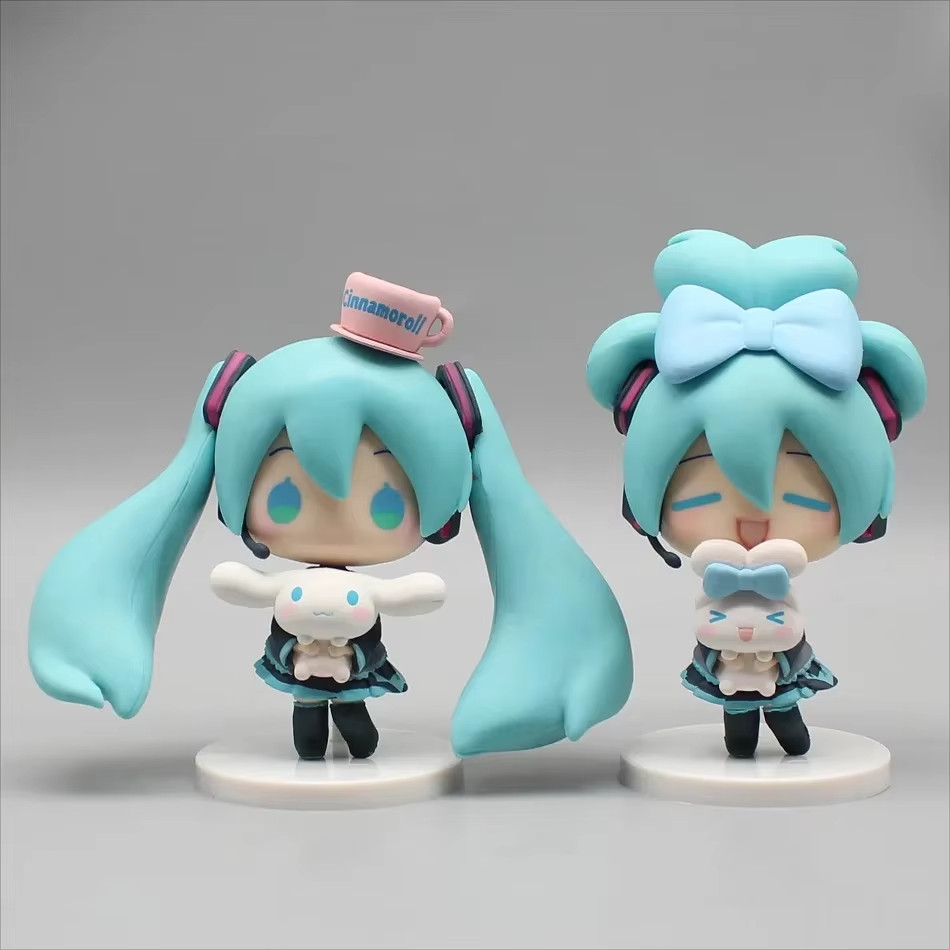 Anime Miku Q Version PVC Figure Kawaii Desktop Decoration Gift Toy