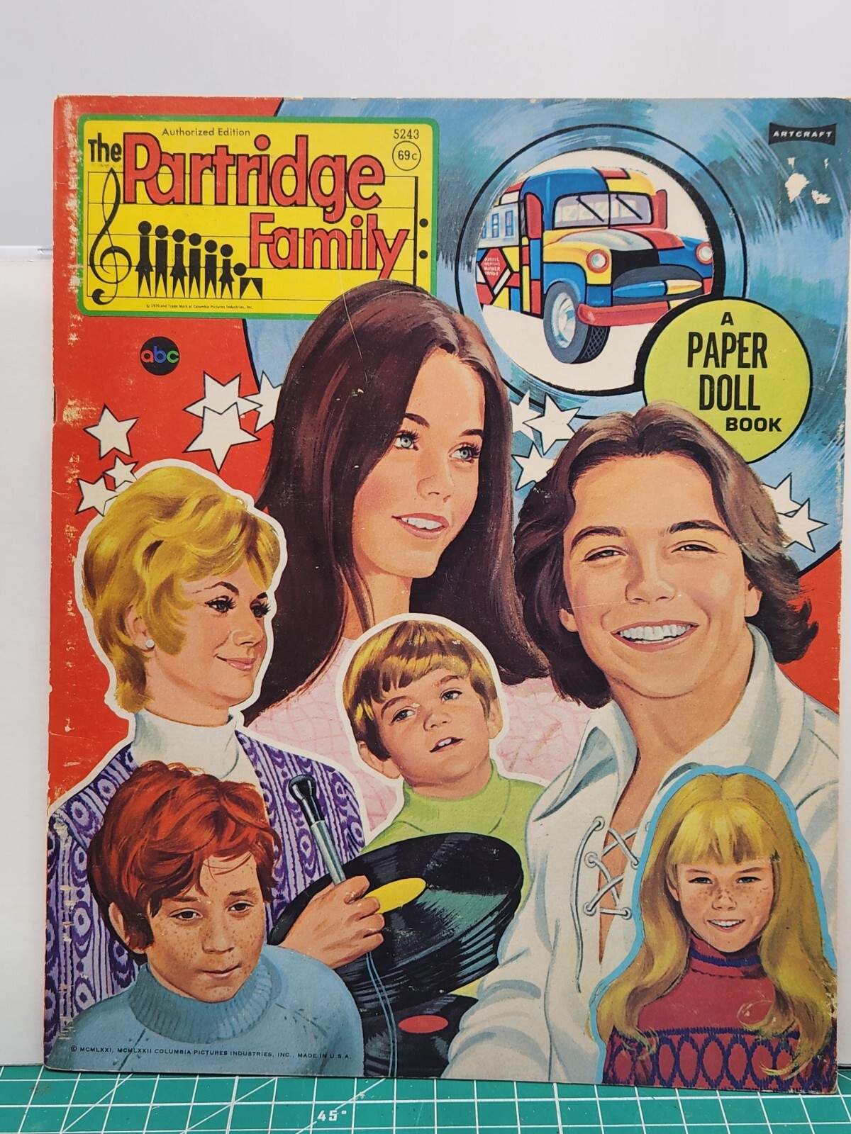 Partridge Family Uncut Paper Doll Book - Columbia Pictures Artcraft - c.1972