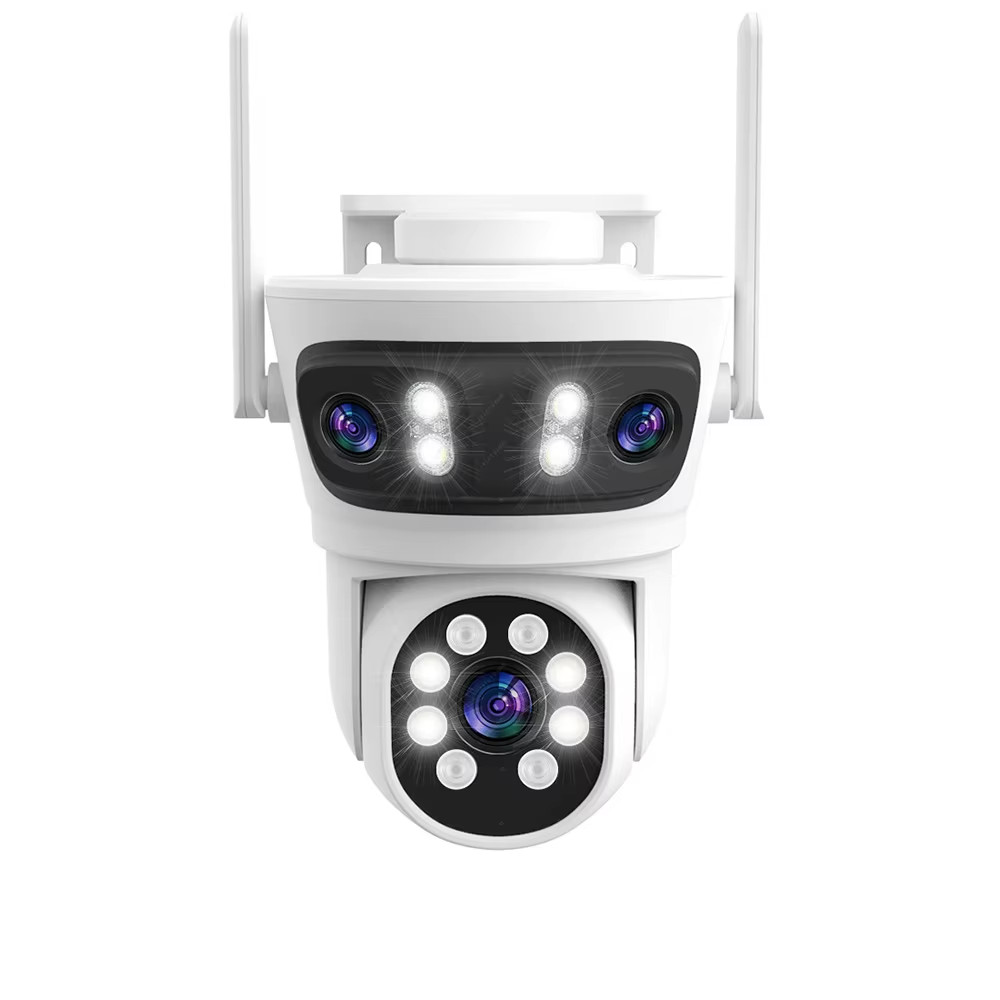 Triple 3 Lens Tuya Smartlife 2.4G Wifi 3MP Wifi Motion Tracking Night Vision Out