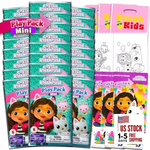 Gabby's Dollhouse Mini Party Favors Set for Kids - Bundle with 24 Mini Gabby's 