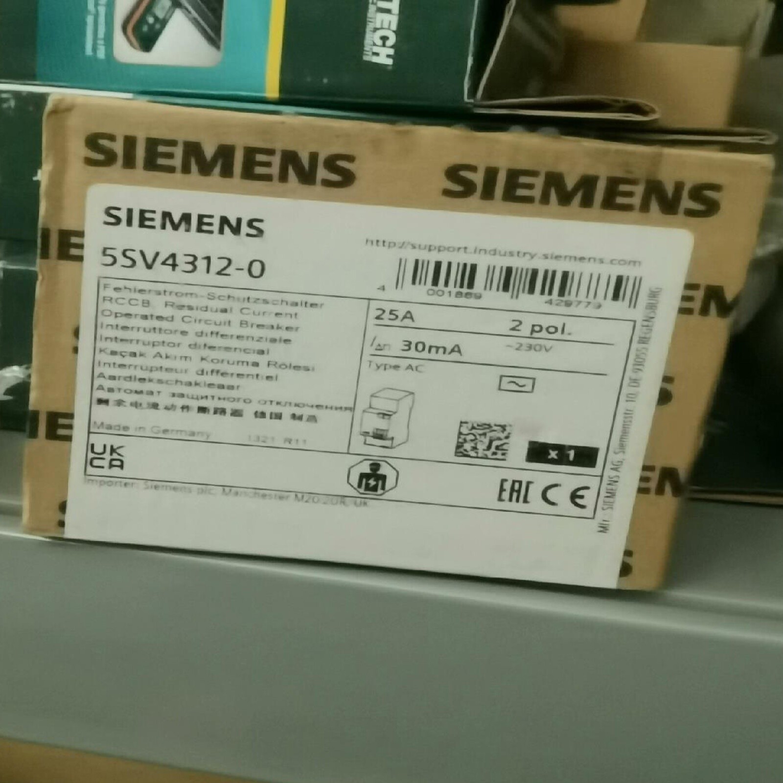 1PC NEW FOR Protection Circuit Breaker 5SV4312-0 25A 2P *vv