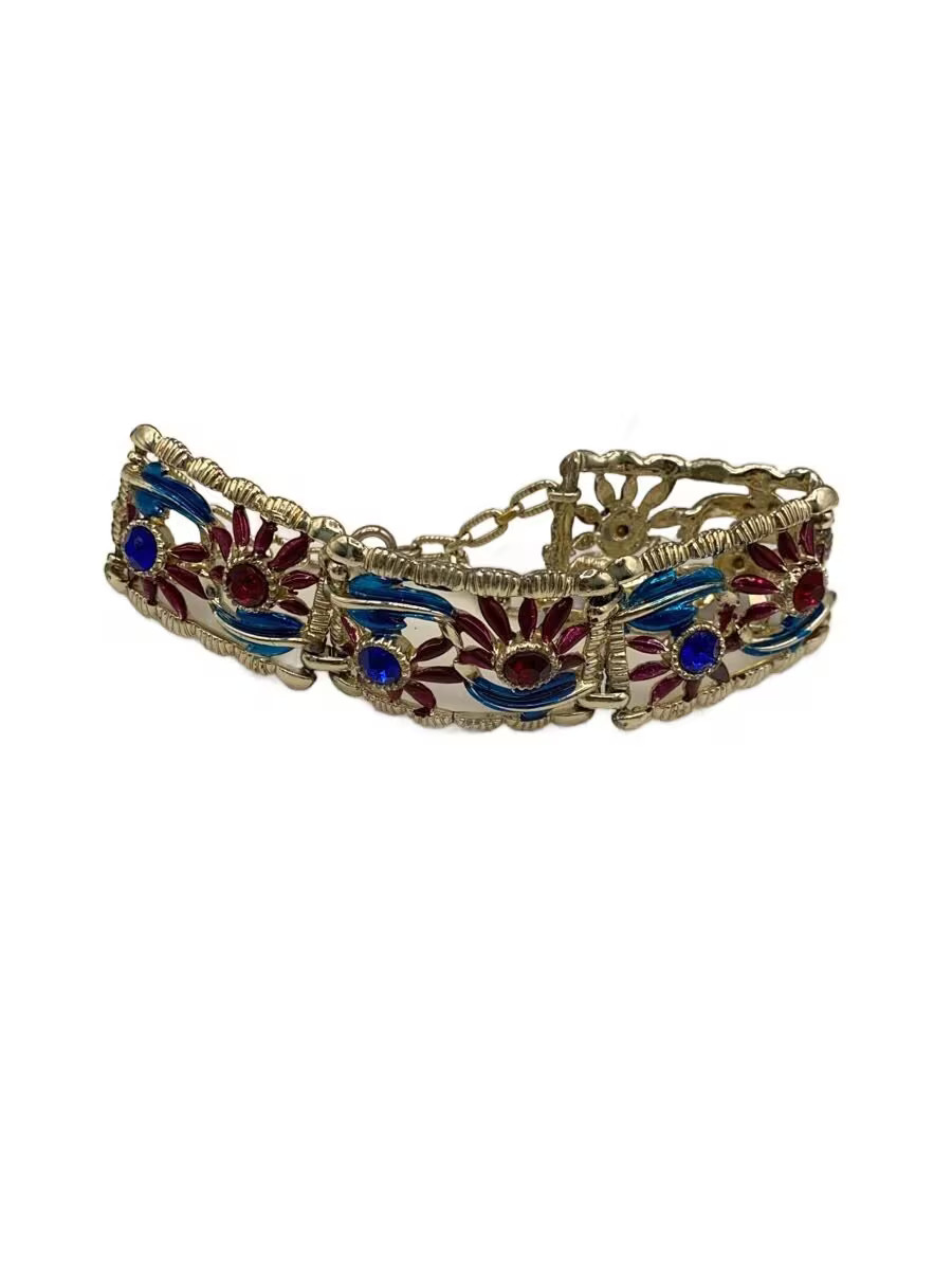 Antique Choker Accessory Color Stone Gld Ladies M1p95