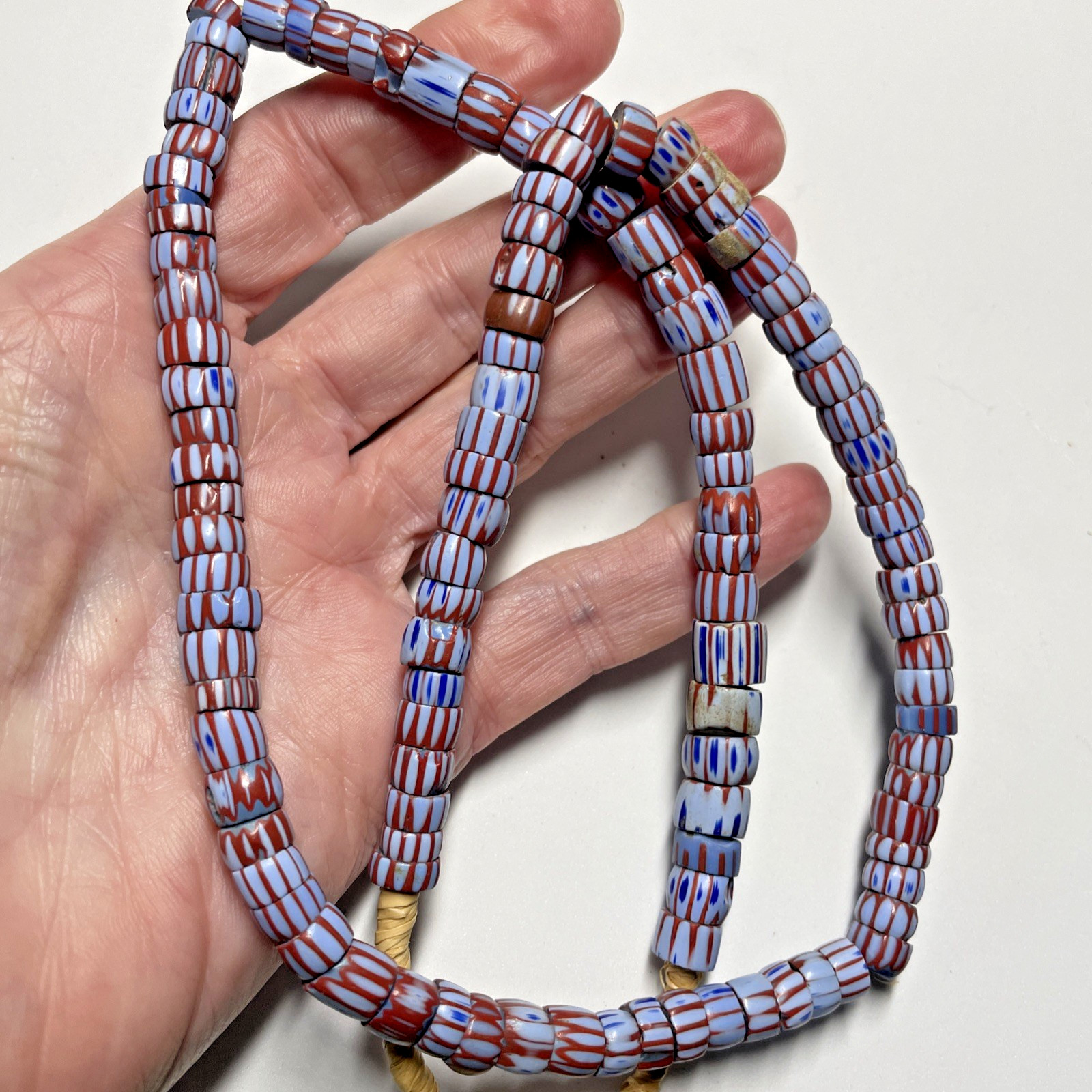 Vintage Awale Chevron Venetian Glass African Trade Beads