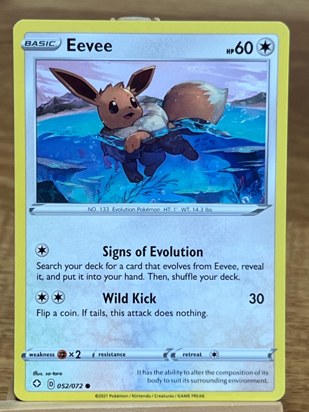 Pokémon TCG Eevee 052/072 Shining Fates Common