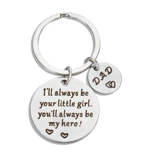 Dad Keychain Gifts from Daughter, Father’s Day, Birthday, Thanksgiving Gift 