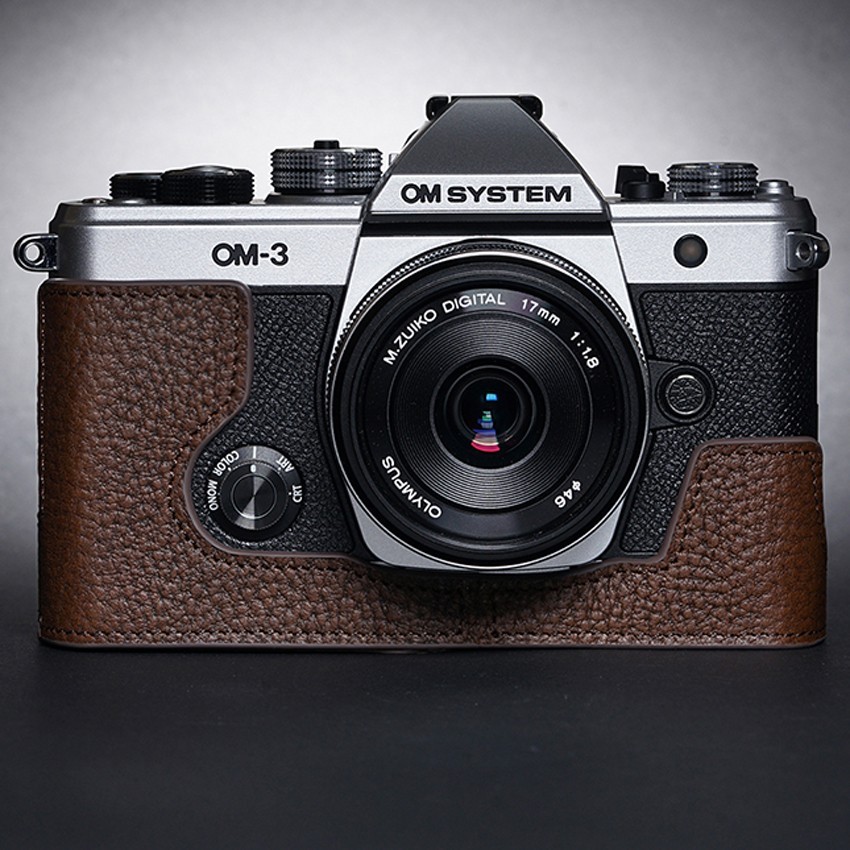 For Olympus OM-3 Handmade Genuine Leather Camera Half Cover Protection Case Base