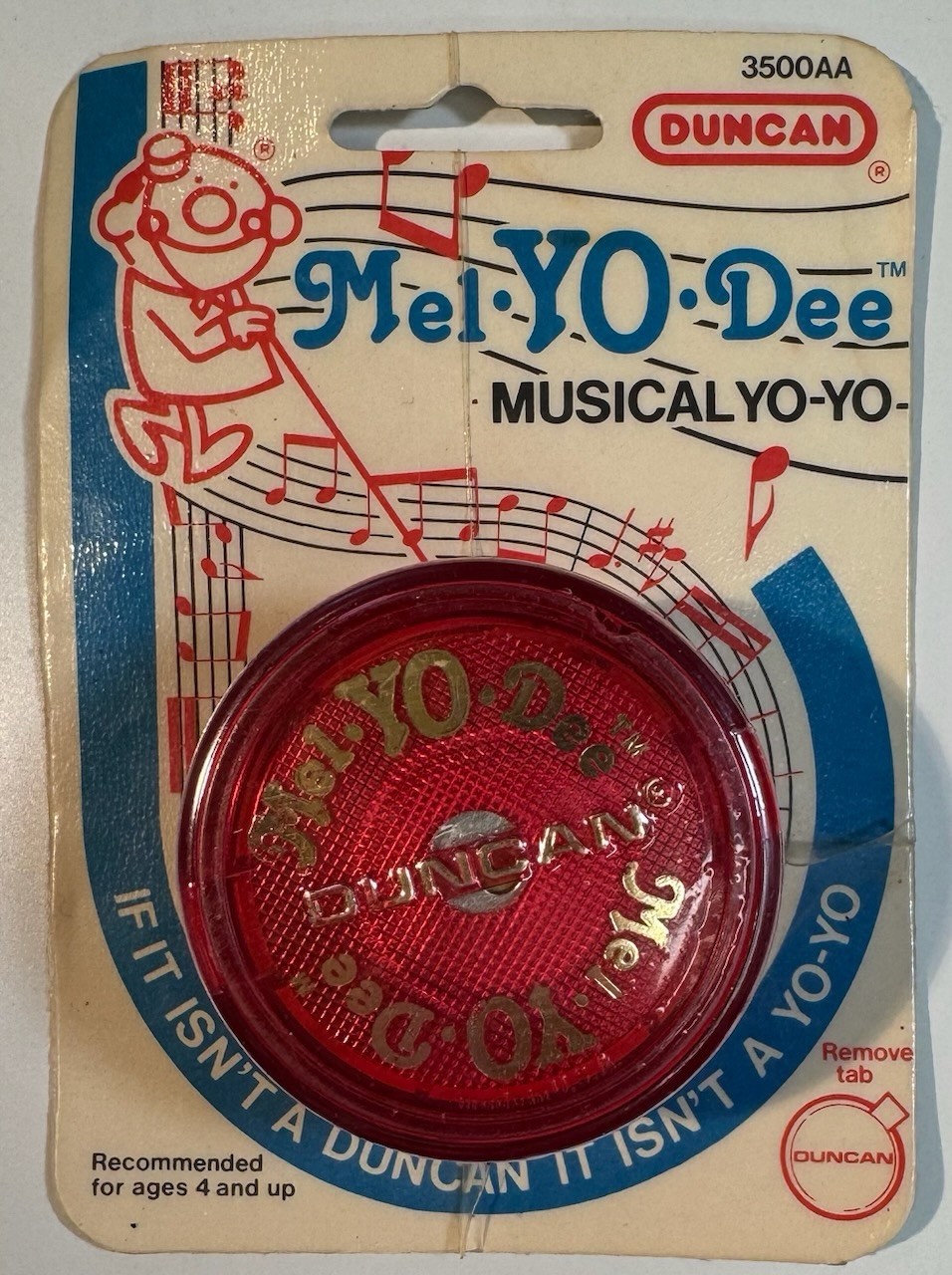 Vintage Duncan 'Mel-Yo-Dee' Musical Yo-Yo in original packaging USA