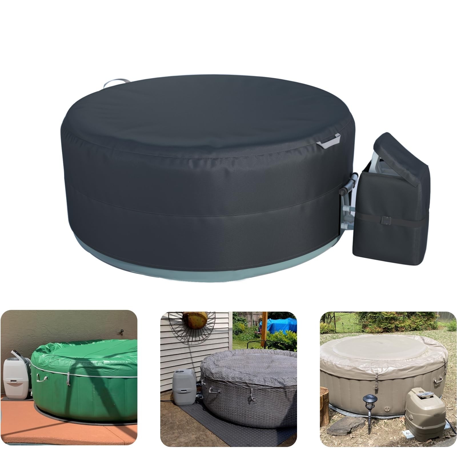 XCZ hot tub Cover, with Pump Cover. Suitable for a 77-inch Round hot tub, Ins...