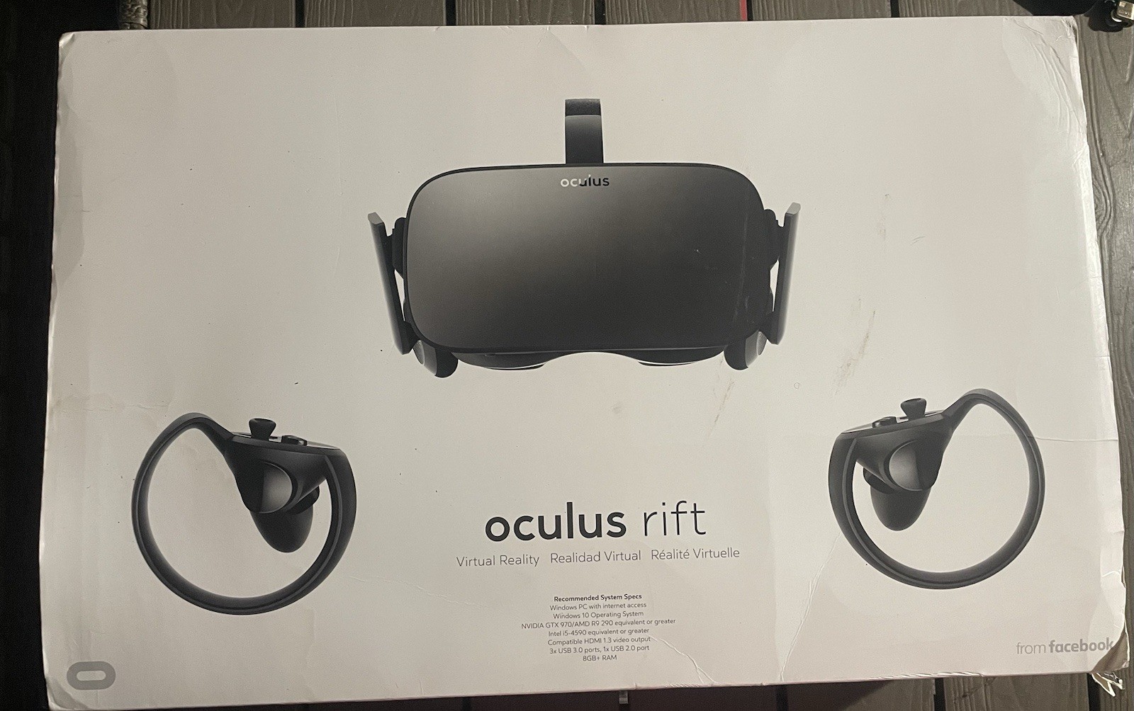 Oculus Rift PC VR Headset Black USB 3.0 with Controllers and Sensors