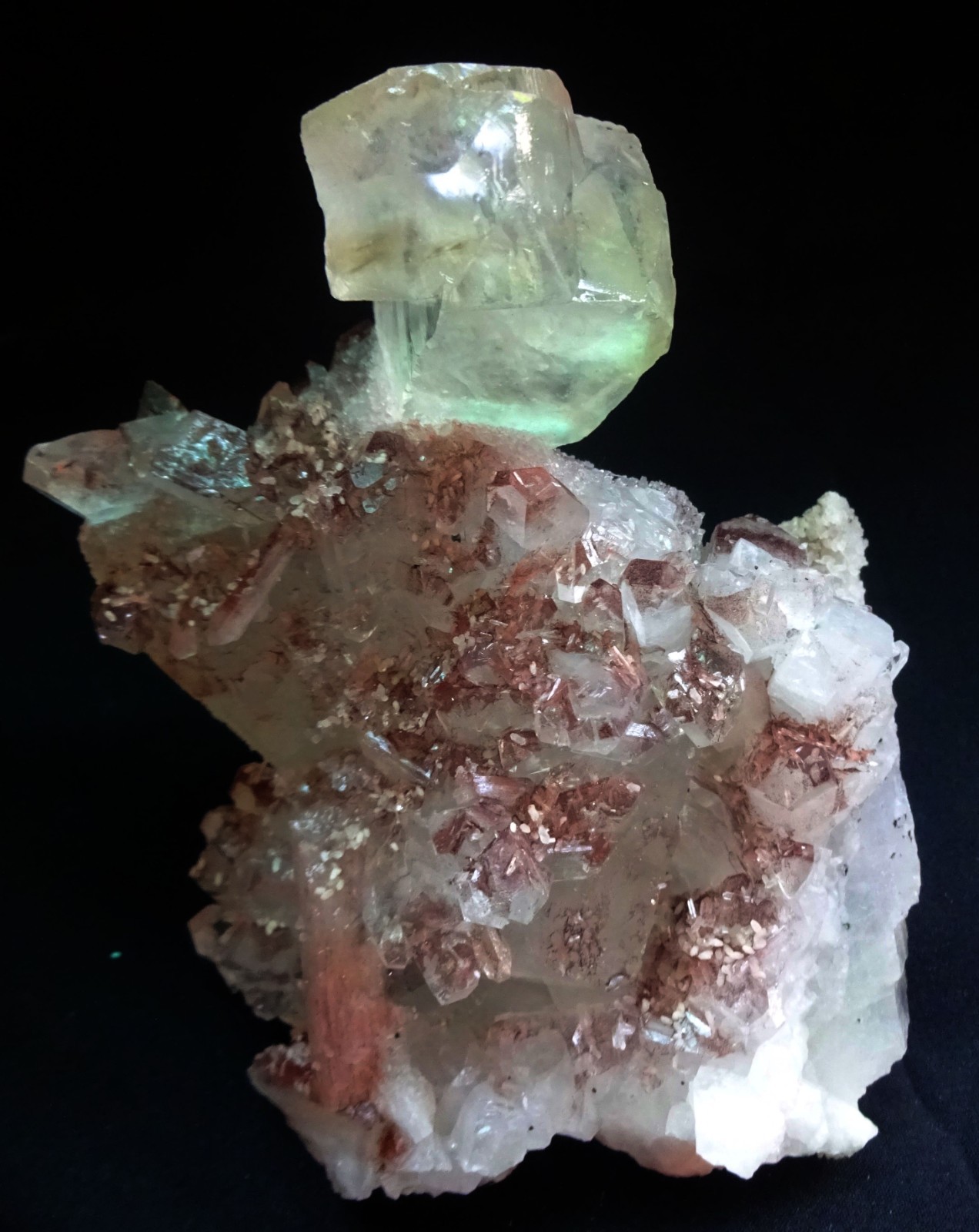 CALCITE APOPHLYLITE STILBITE CRYSTALS MINERALS SPECIMENS