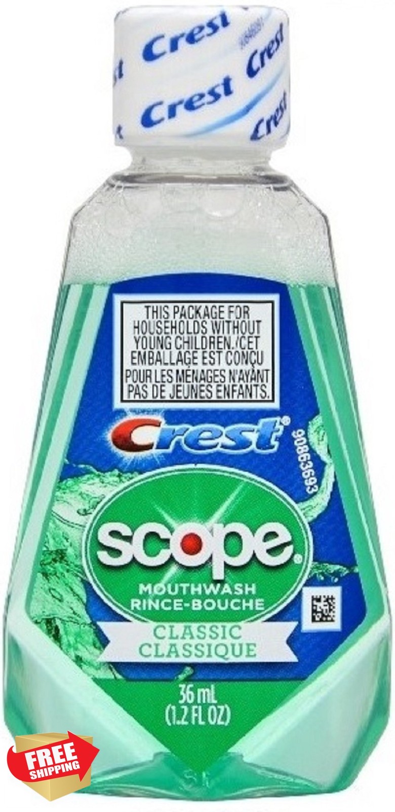 Scope Travel Mouthwash Classic Mint 1.2 Oz 48 Pack