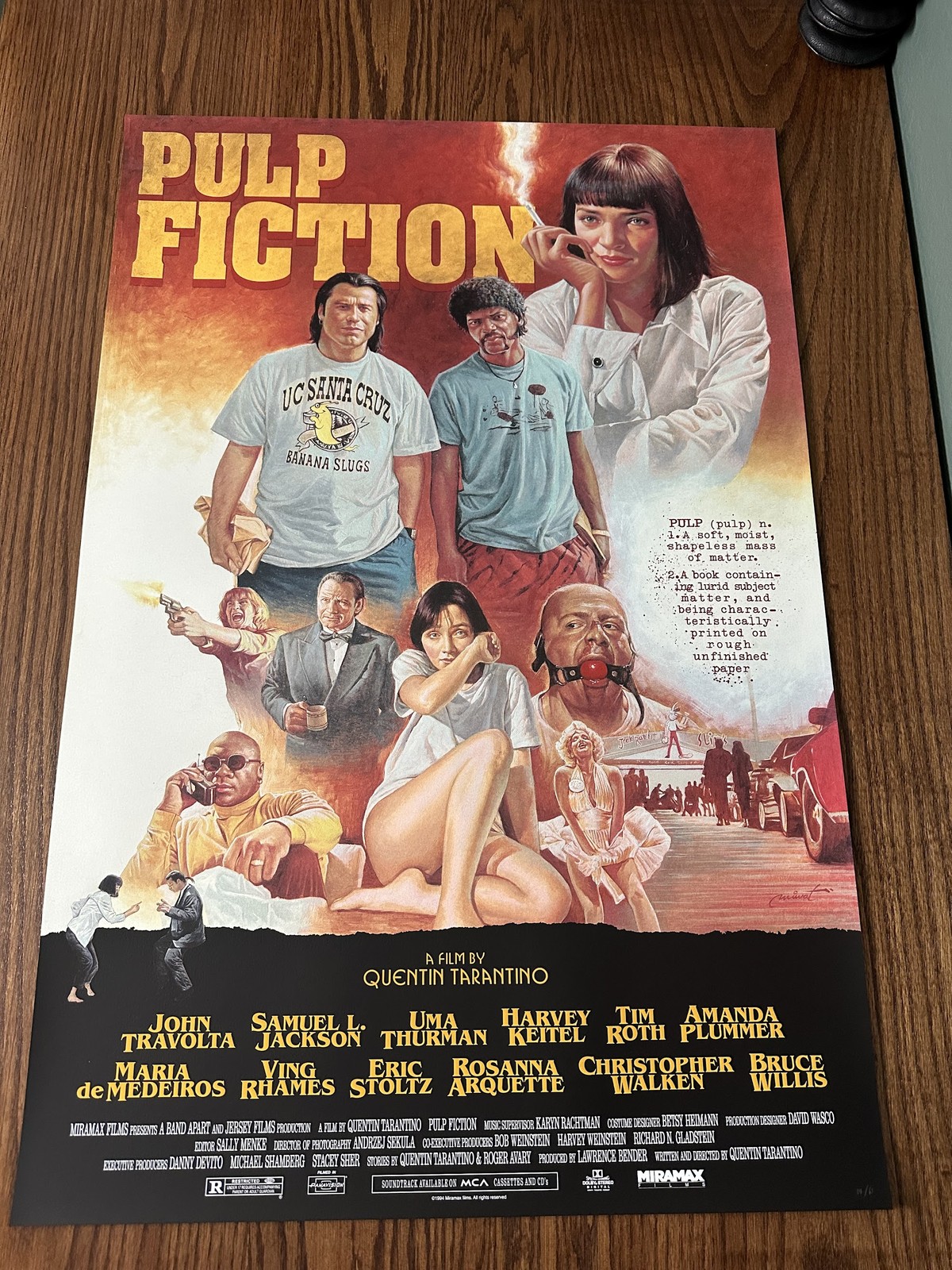 Pulp Fiction Mondo 24x36 Poster Wiwat Limited Edition Rare Screen Print