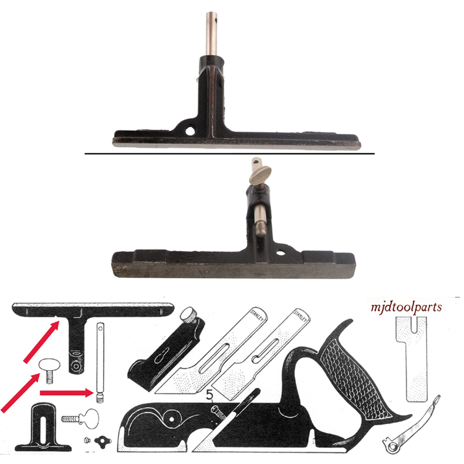 Original Fence, Screw and Rod for Stanley No. 78 Plane - mjdtoolparts