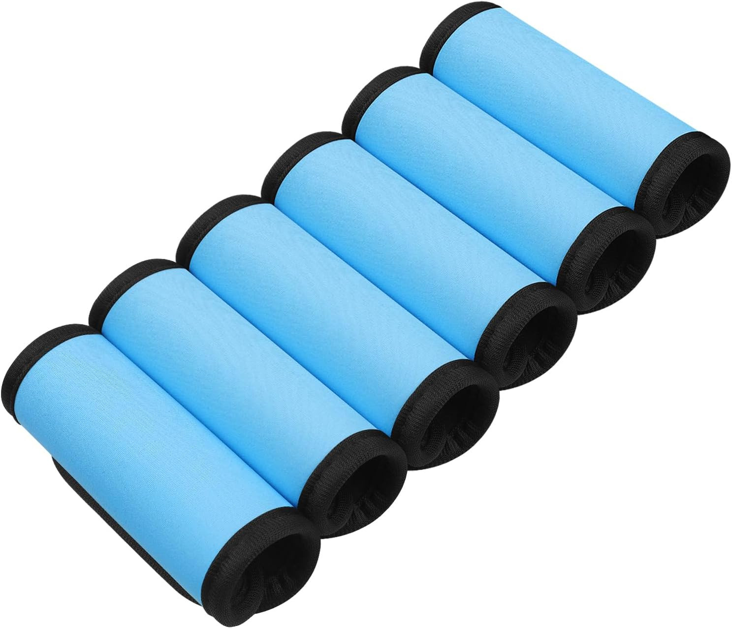 6 Pack Luggage Handle Wrap, Luggage Handle Wraps for Suitcase, Light Blue Luggag