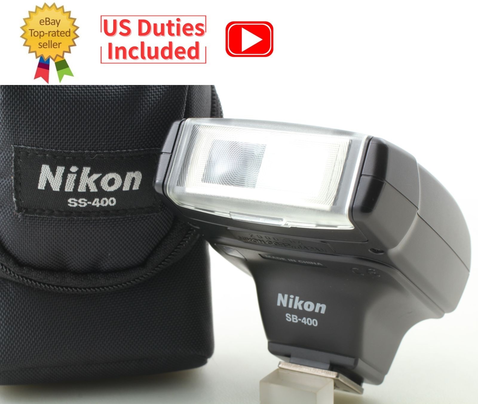 Tested [MINT w/ Case] Nikon Speedlight SB-400 SB400 Shoe Mount Flash From JAPAN
