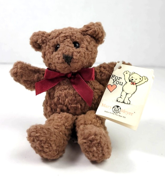 Vtg 1996 Mary Meyer Brown Teddy Bear Plush 5 Inch Pebbles Mini Toy with Tag