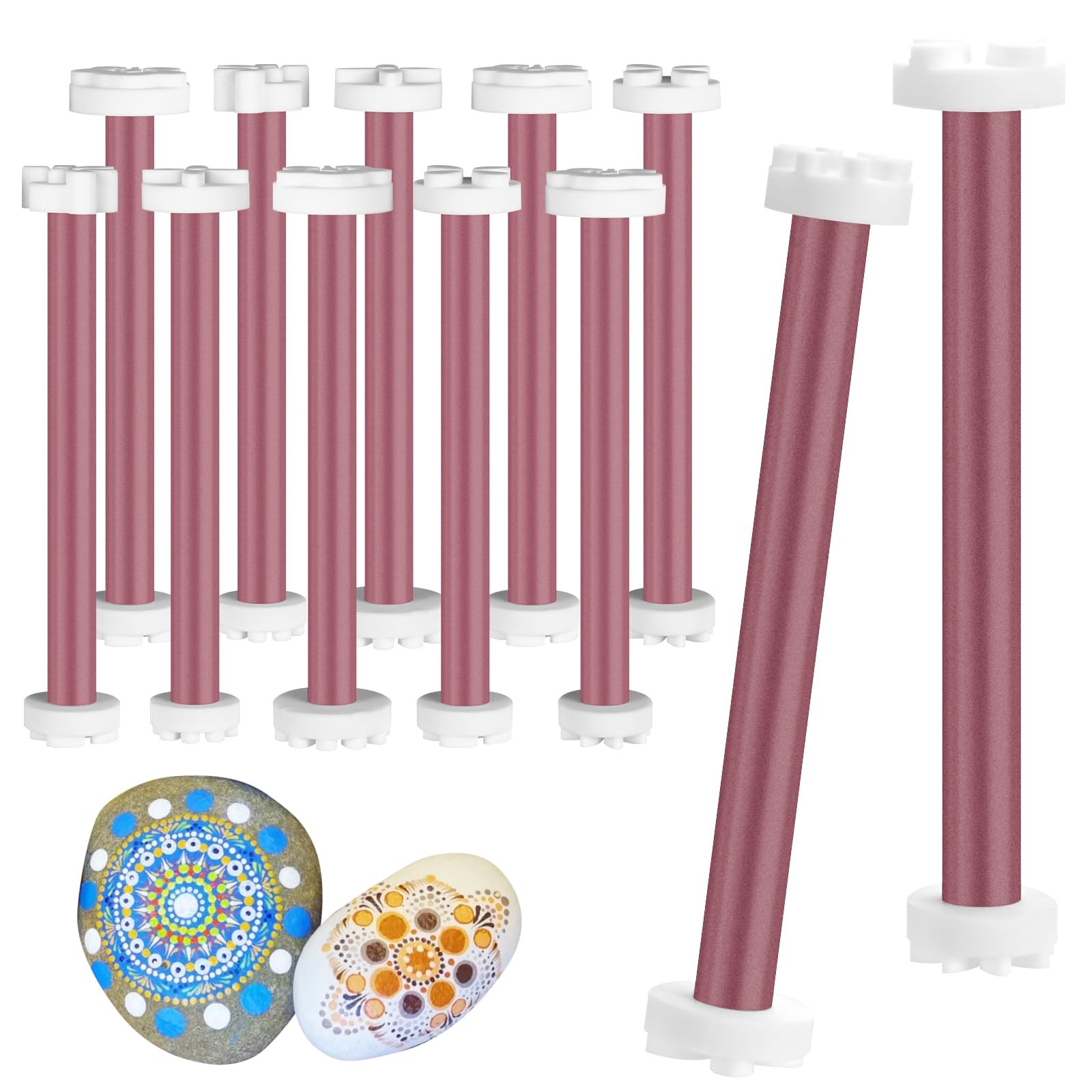 20 Shapes Petal Dotting Tools 10 Pen Set for Mandala Rock Painting Crafts