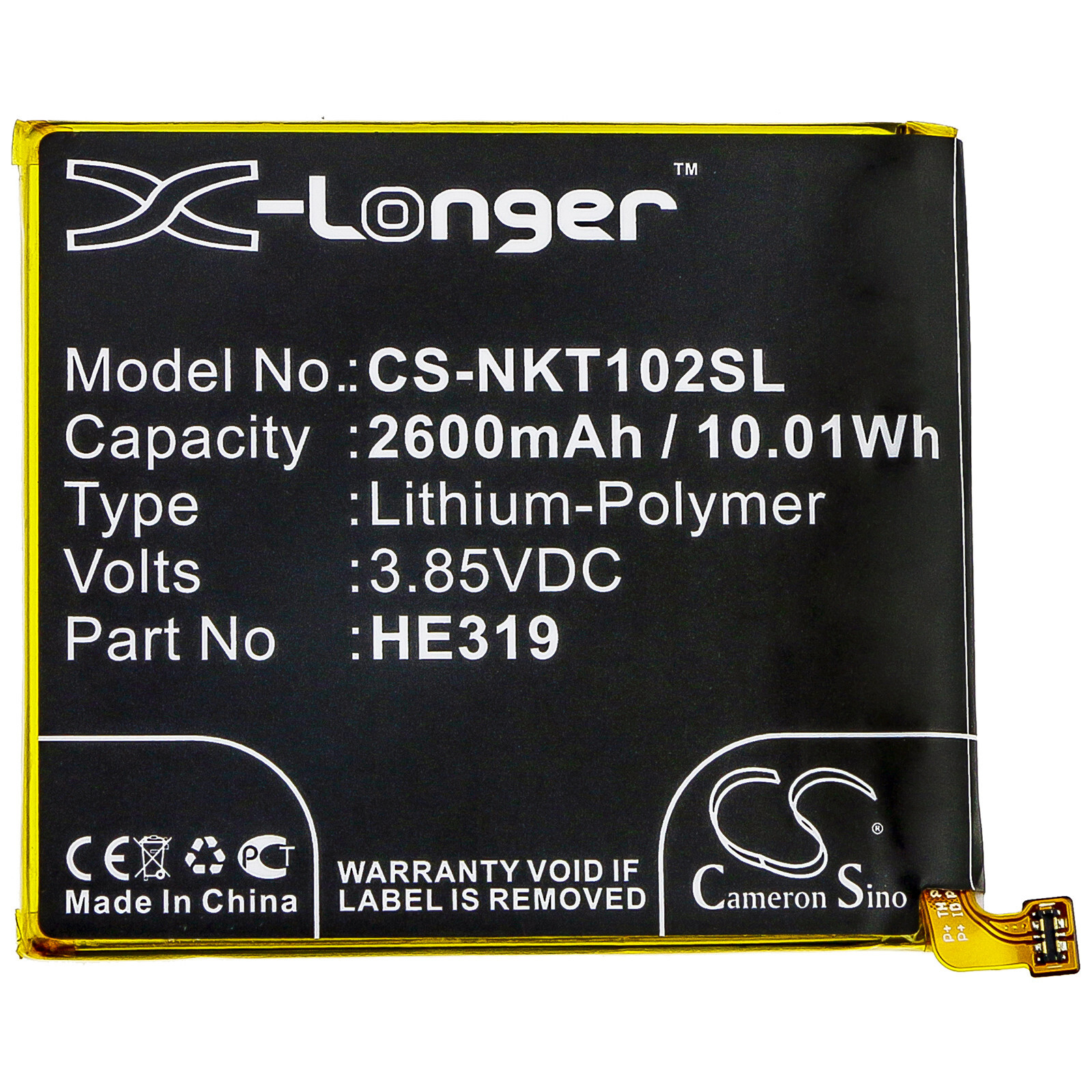 BATTERIE 2600mAh Type HE319 HE330 For Nokia 3, TA-1020 TA-1028 TA-1032 TA-1038
