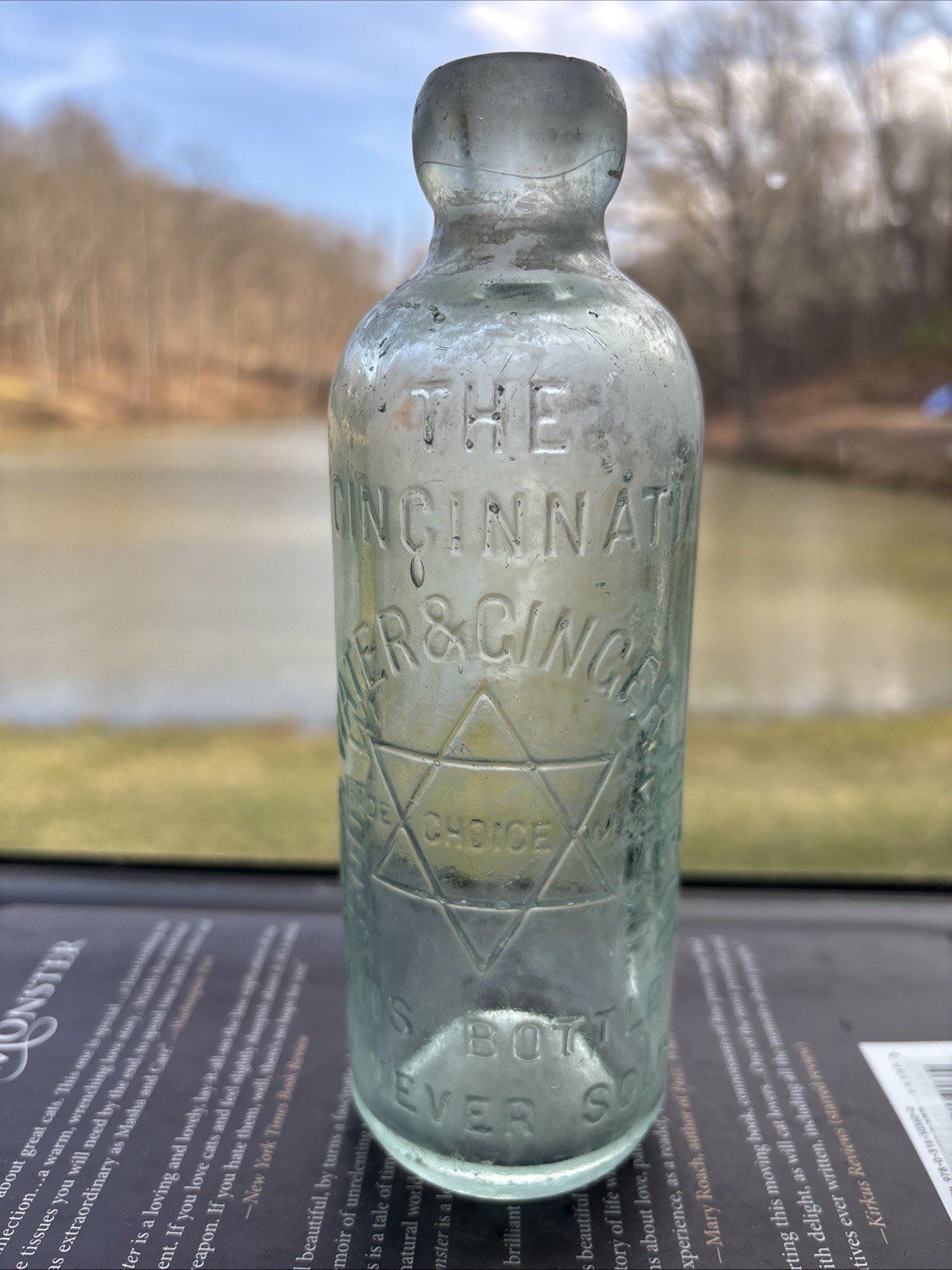 Antique The Cincinnati Soda Water & Ginger Ale Co Blob Top Bottle