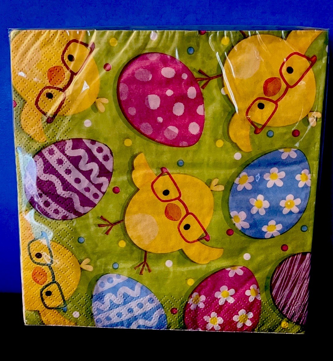 Chick Easter Egg Luncheon Paper Napkins-Eggs,chicks Made In USA 2 Ply 32 Total