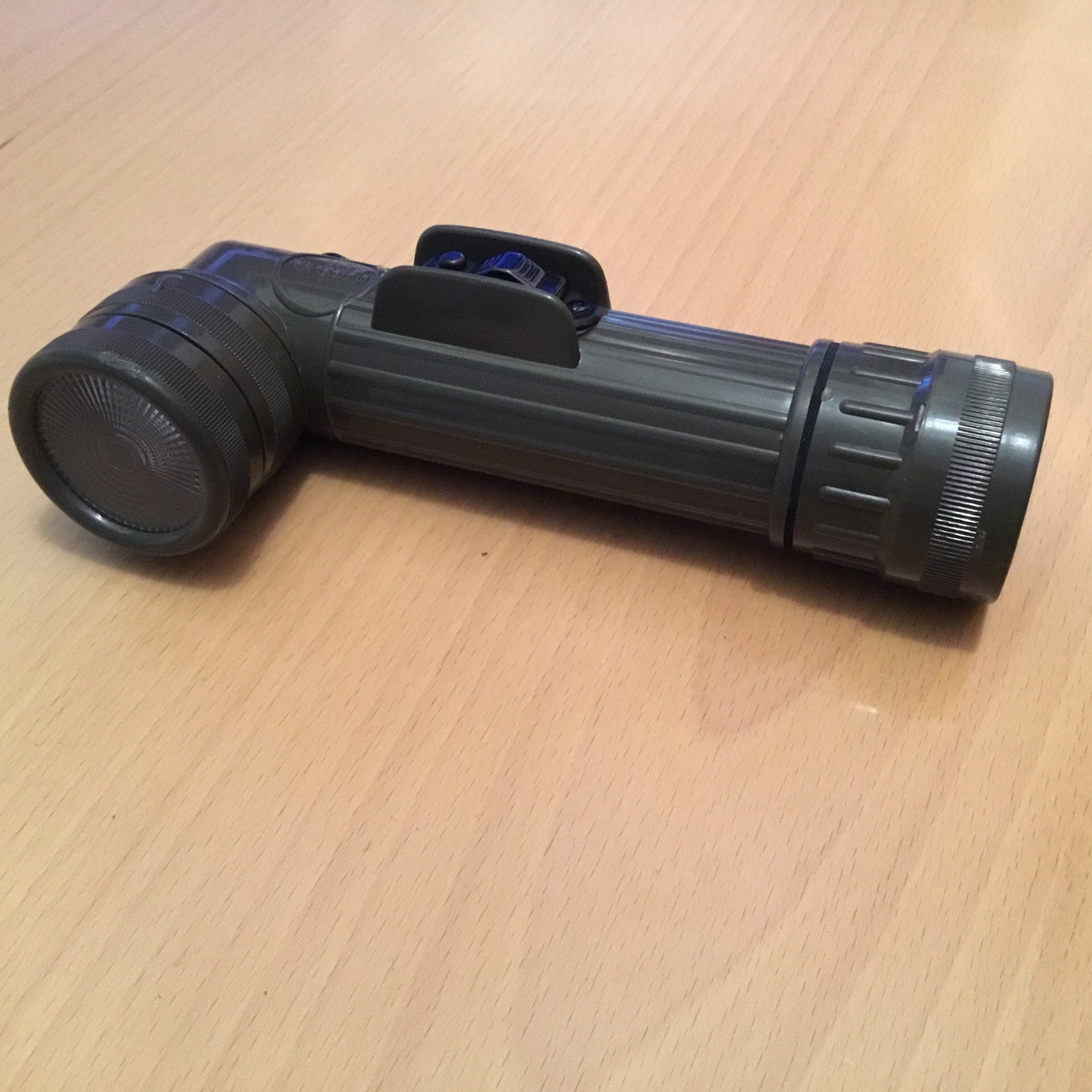 Vintage US Military Green Fulton Angle Head MX-991/U Flashlight