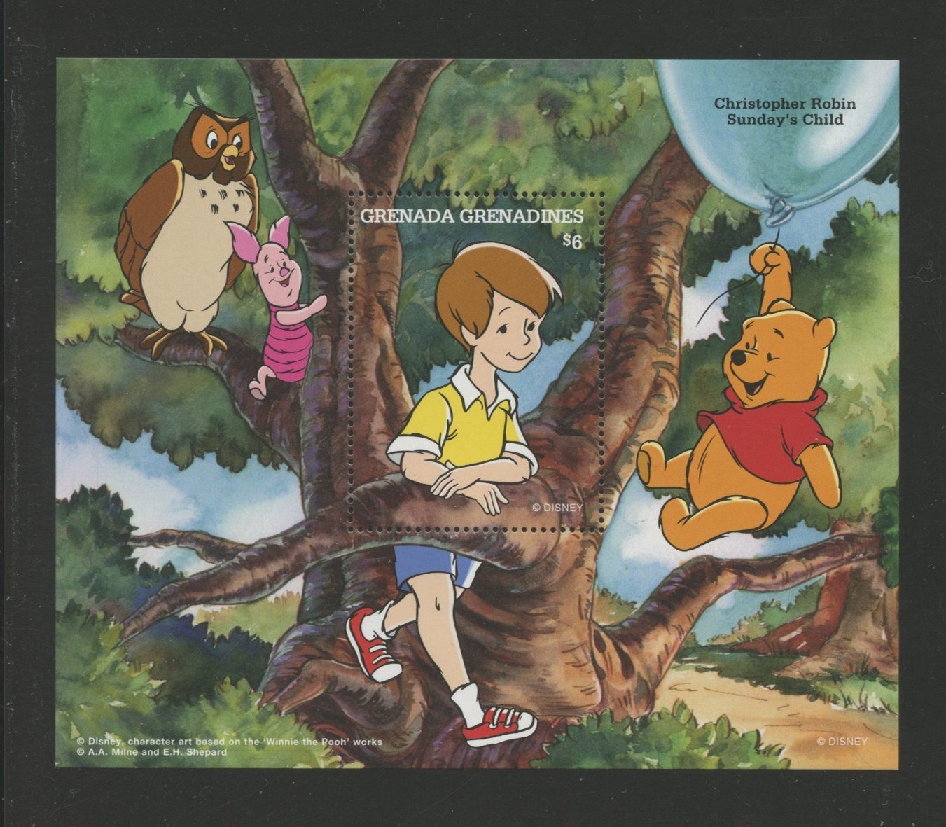 GRENADA GRENADINES 1950, 1997 CHRISTOPHER ROBIN, S/S, MNH (GRE6084)