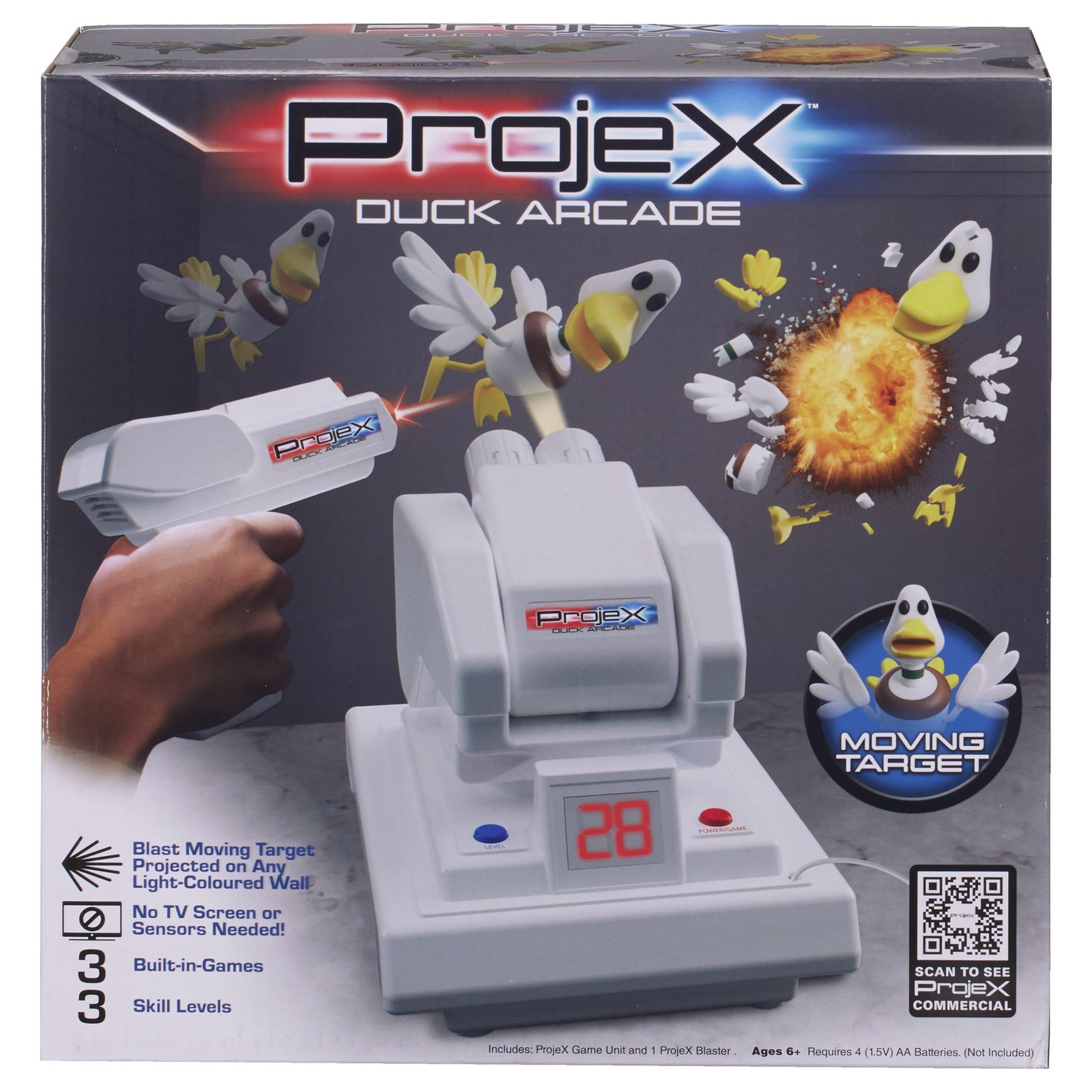 NSI ProjeX Duck Shot Arcade Projecting Moving Target Game, Multicolor, Ages 6
