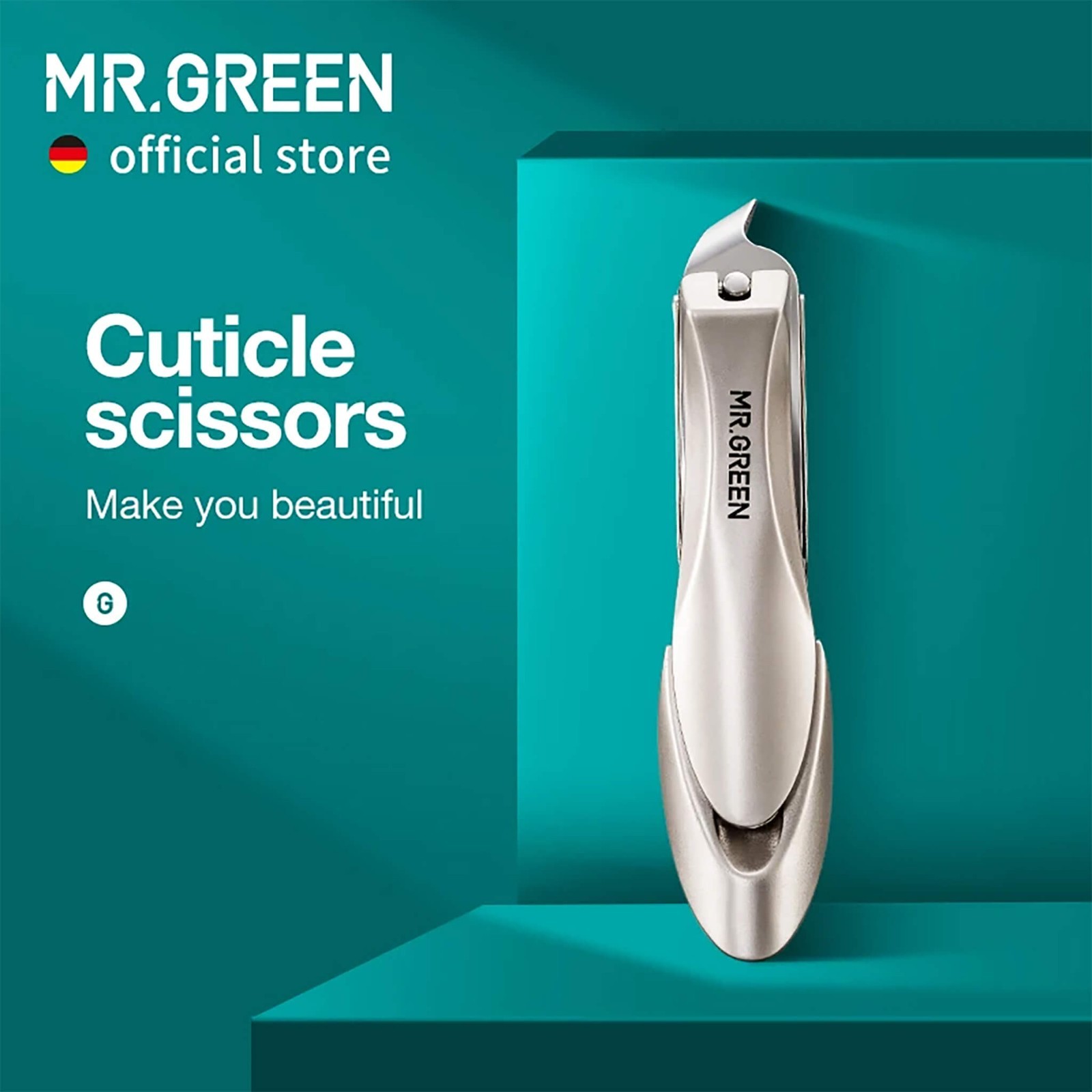 MR.GREEN Slanted Edge Nail Clipper Stainless Steel Professional Cutter