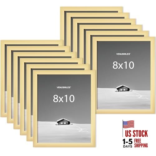 8x10 Picture Frame, Display 8x10 Photo Frames - High Definition 8x10, 12P Gold