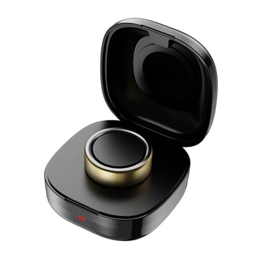 600mAh Wireless Charging Case Compatible with Oura Ring Gen4 Size 7 Black