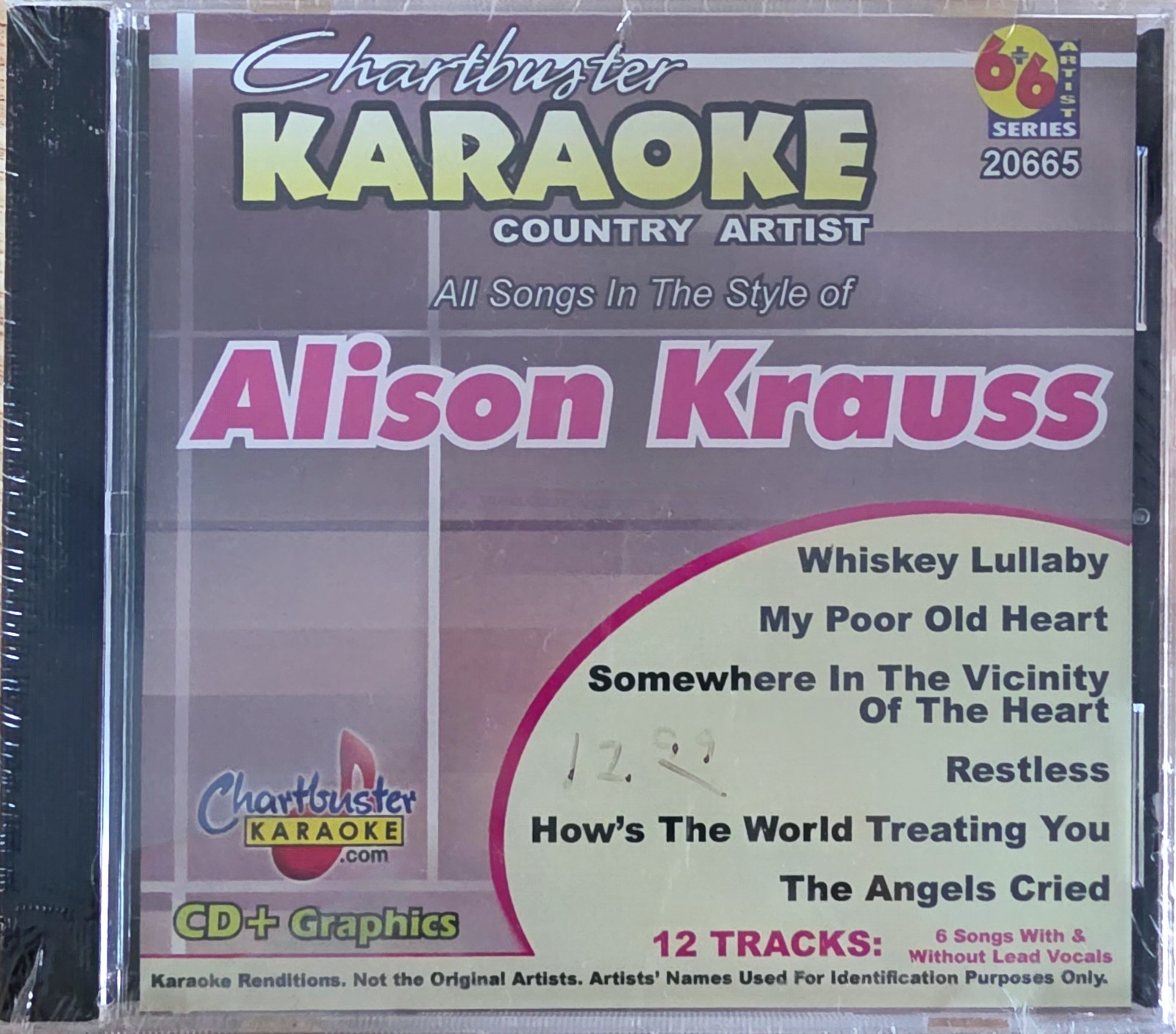 20665 ALISON KRAUSS       CHARTBUSTER  KARAOKE CDG LOT MAIL