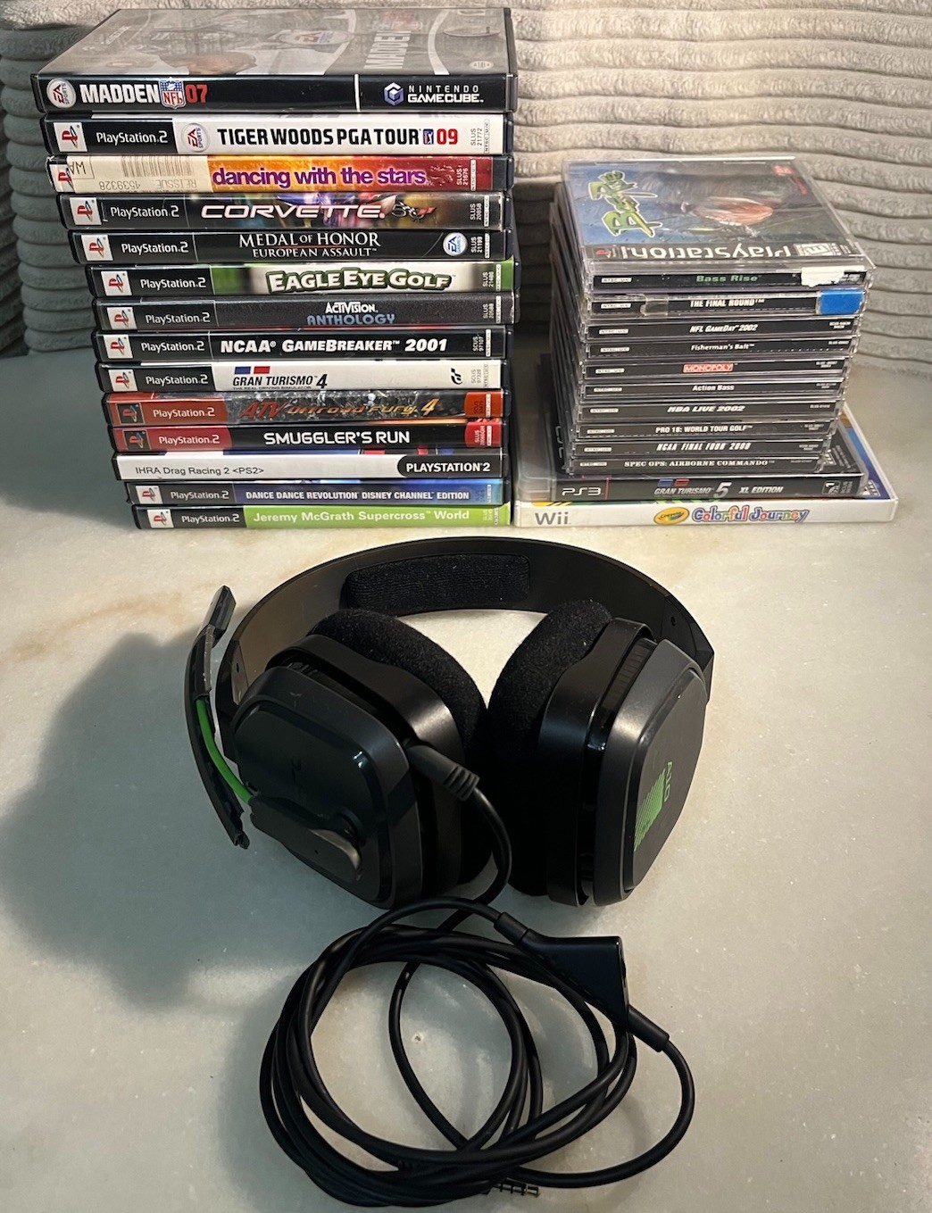 Lot #12 Astro Gaming Headset & Mixed PlayStation, Nintendo, GameCube, Wii Games