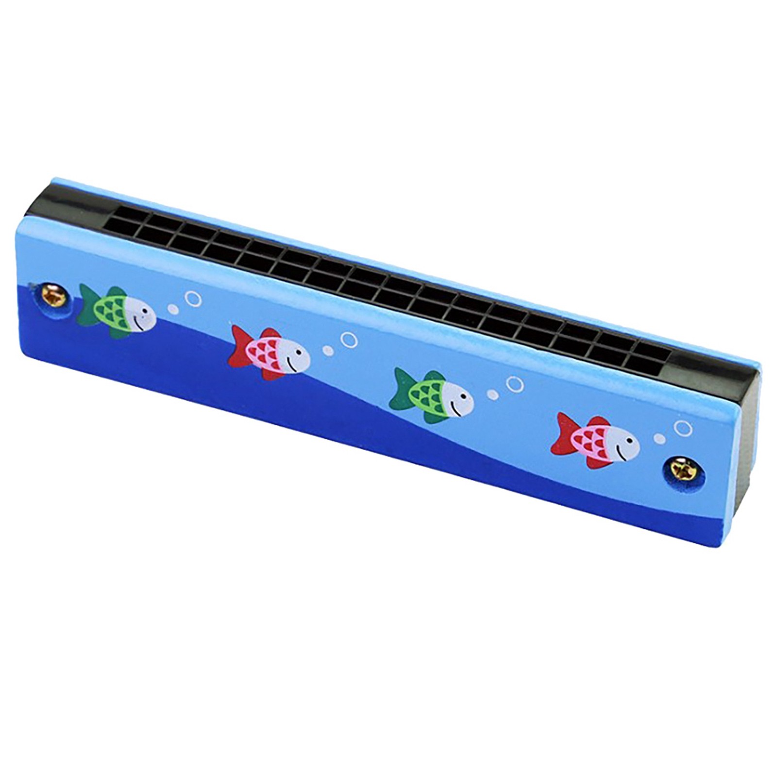 2X Wooden Harmonica for Children Toys Musical Instruments 16 Holes -Row8925